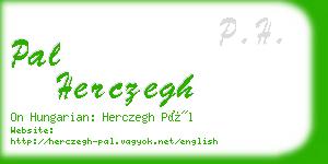 pal herczegh business card